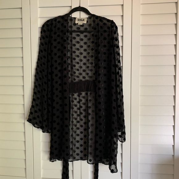 Stone Cold Fox Velvet Dot Robe - Picture 3 of 6
